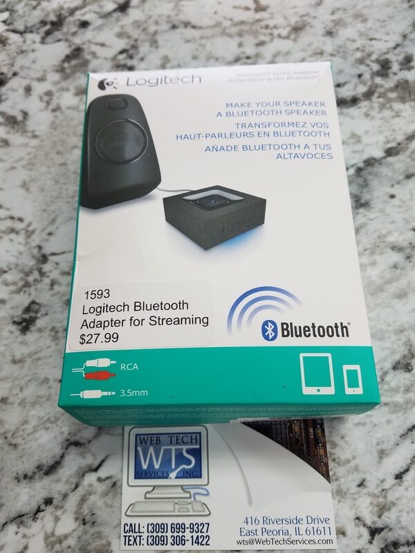 Logitech Audio Adapter for Bluetooth Streaming - Computer Repair Peoria Illinois - Tech Services