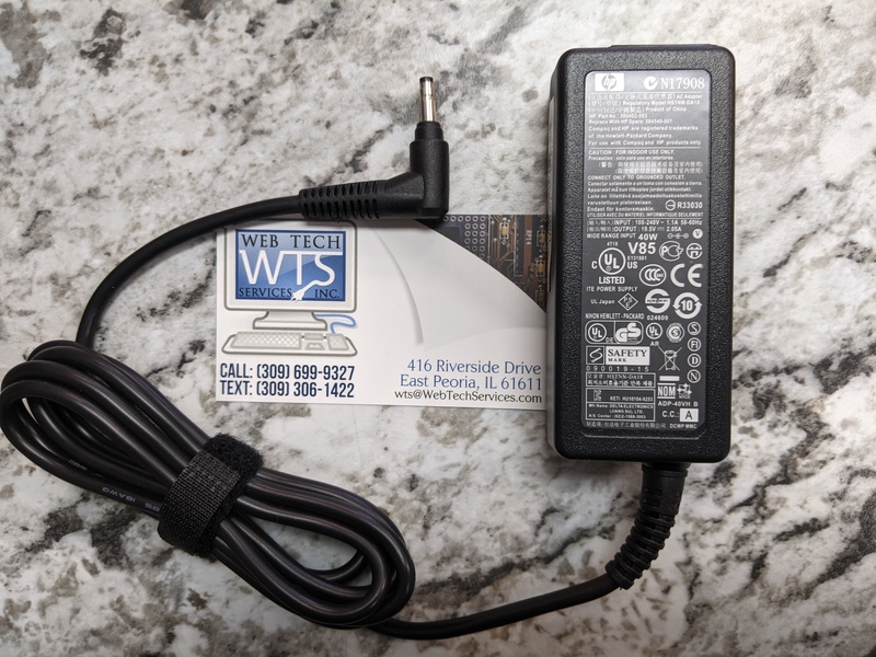 Genuine 40W AC Adapter Charger for HP Mini - Computer Repair Peoria  Illinois - Web Tech Services