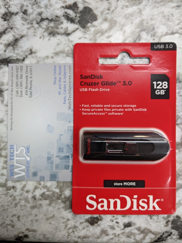 Vores firma jury liter SanDisk 128GB USB 3.0 Flash Drive - Computer Repair Peoria Illinois - Web  Tech Services